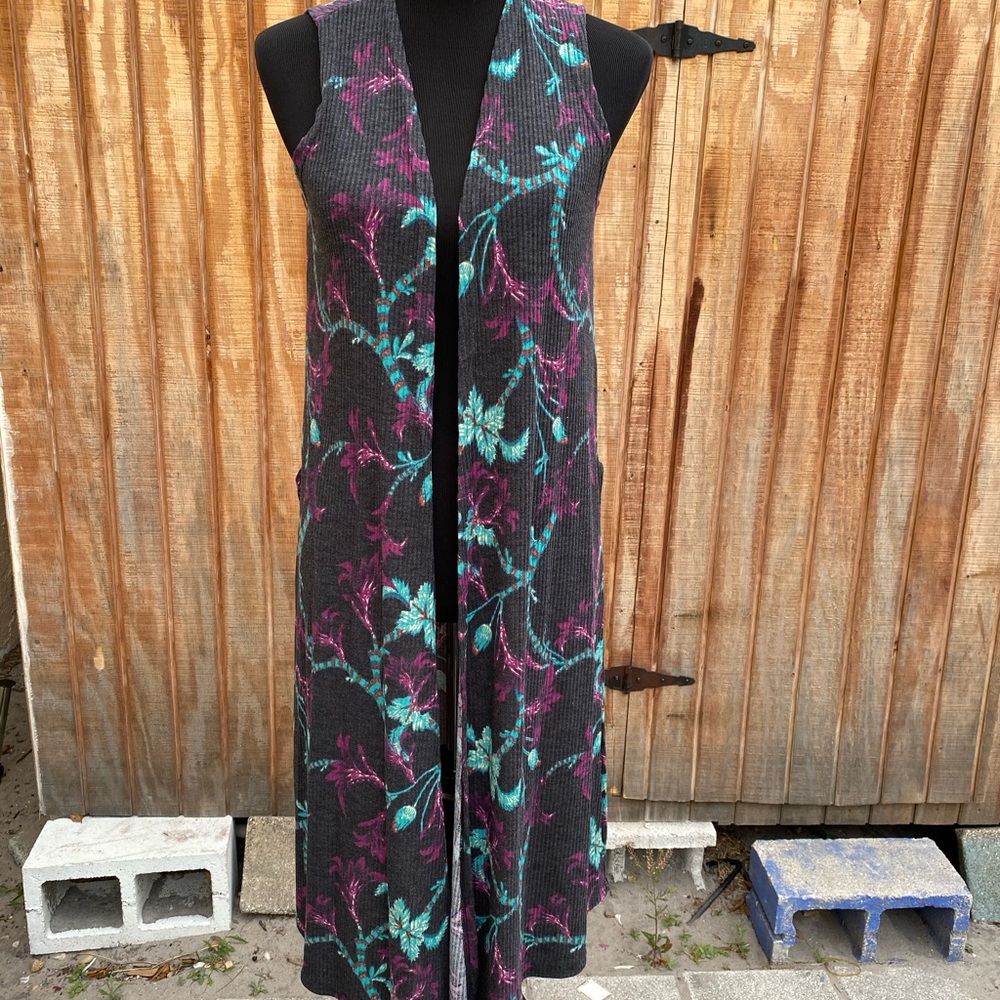 Lularoe sleeveless long cardigan